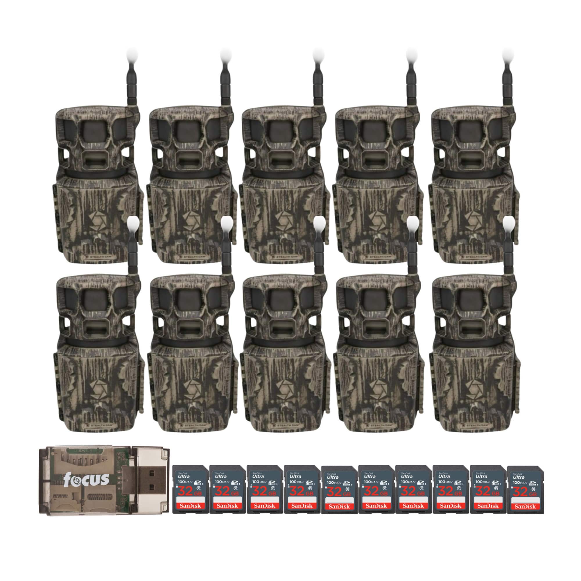 Stealth Cam - Revolver Pro 2.0 40MP 360-Degree Brown Trail Cameras Bundle