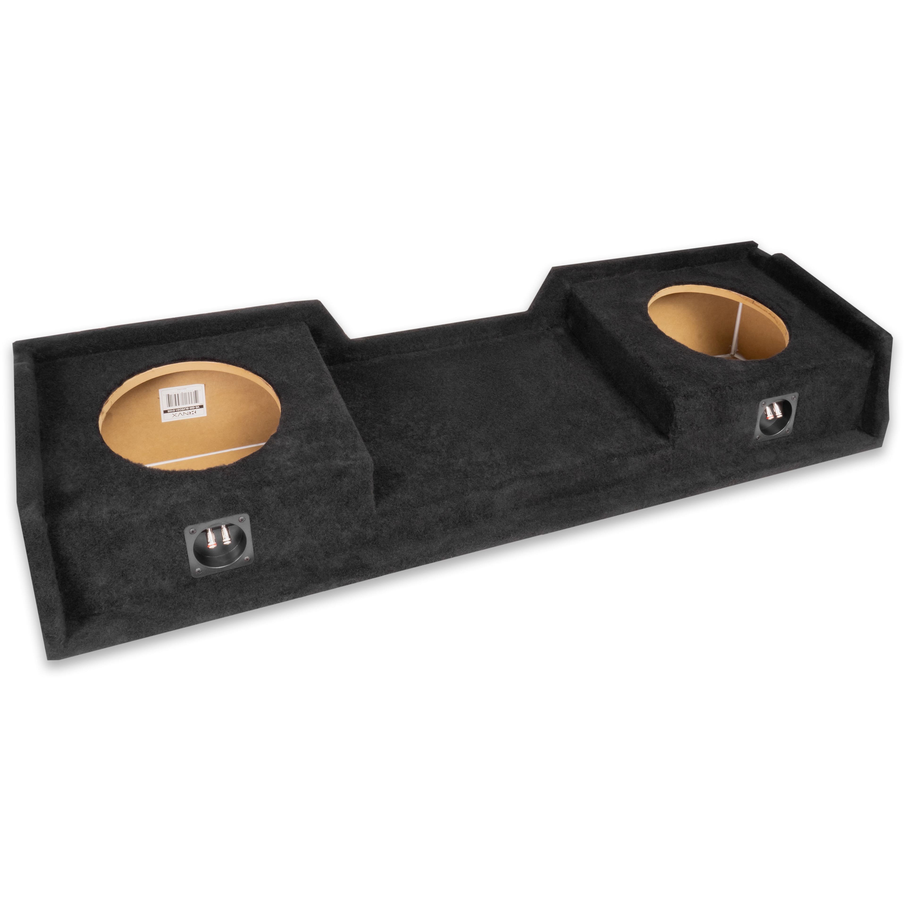 NVX - VEGMSLVECG1D10S Custom Fit Dual 10in Sealed Empty Down-Firing Sub Box for 1999-2006 Chevrolet Silverado and GMC Sierra