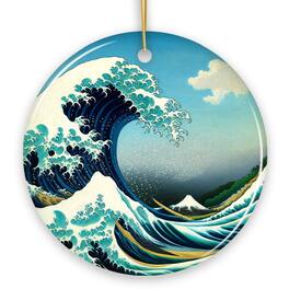 OrnamentallyYou - Hokusai The Great Wave off Kanagawa Ceramic Ornament Famous Painting Souvenir And Decor - Multi-colored