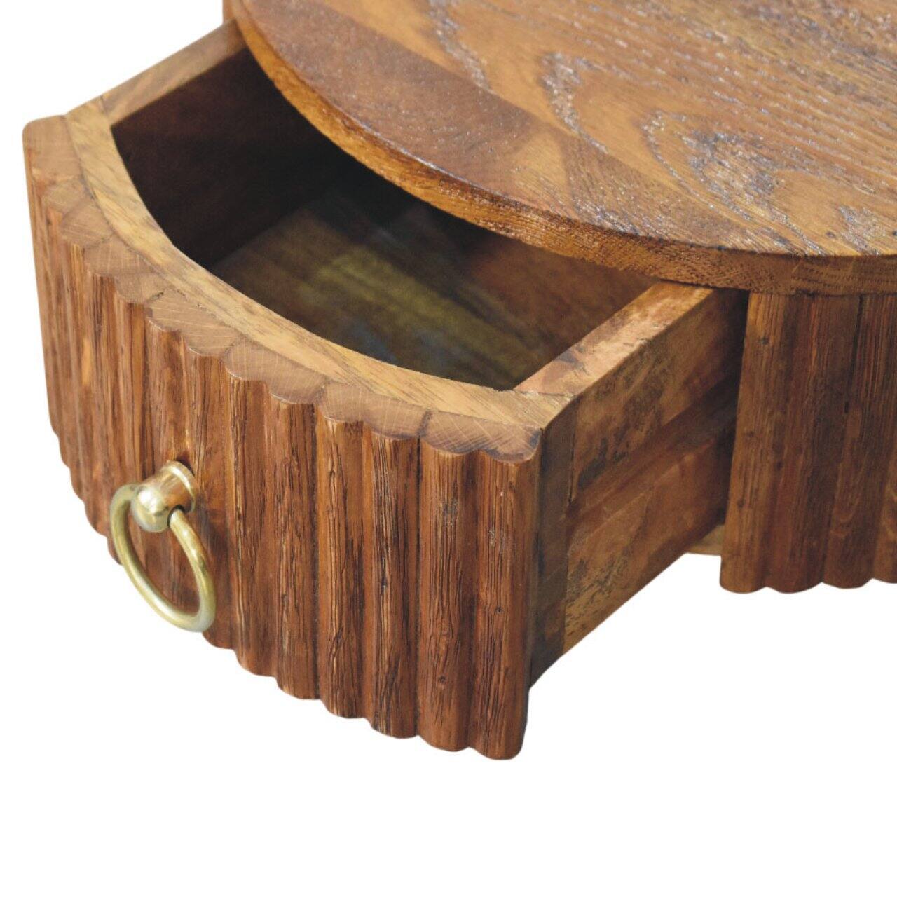 Alt View 7. Artisan Furniture - Artisan Furniture Solid Wood Ring Pull Wall Nightstand - Brown.