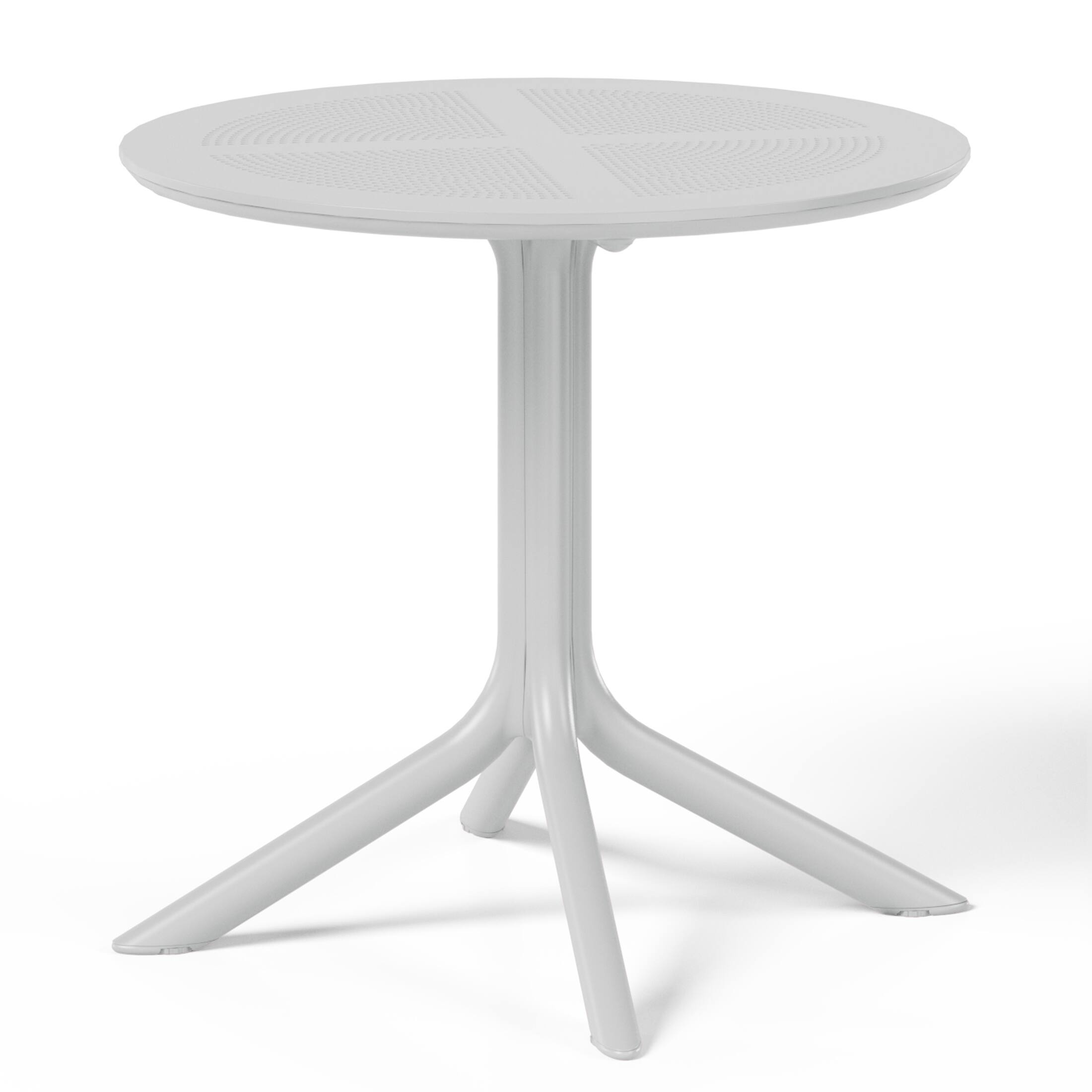 Left. WestinTrends - WestinTrends Playa 31.5" Round Plastic Outdoor Patio Dining Table for 4 - Gray.