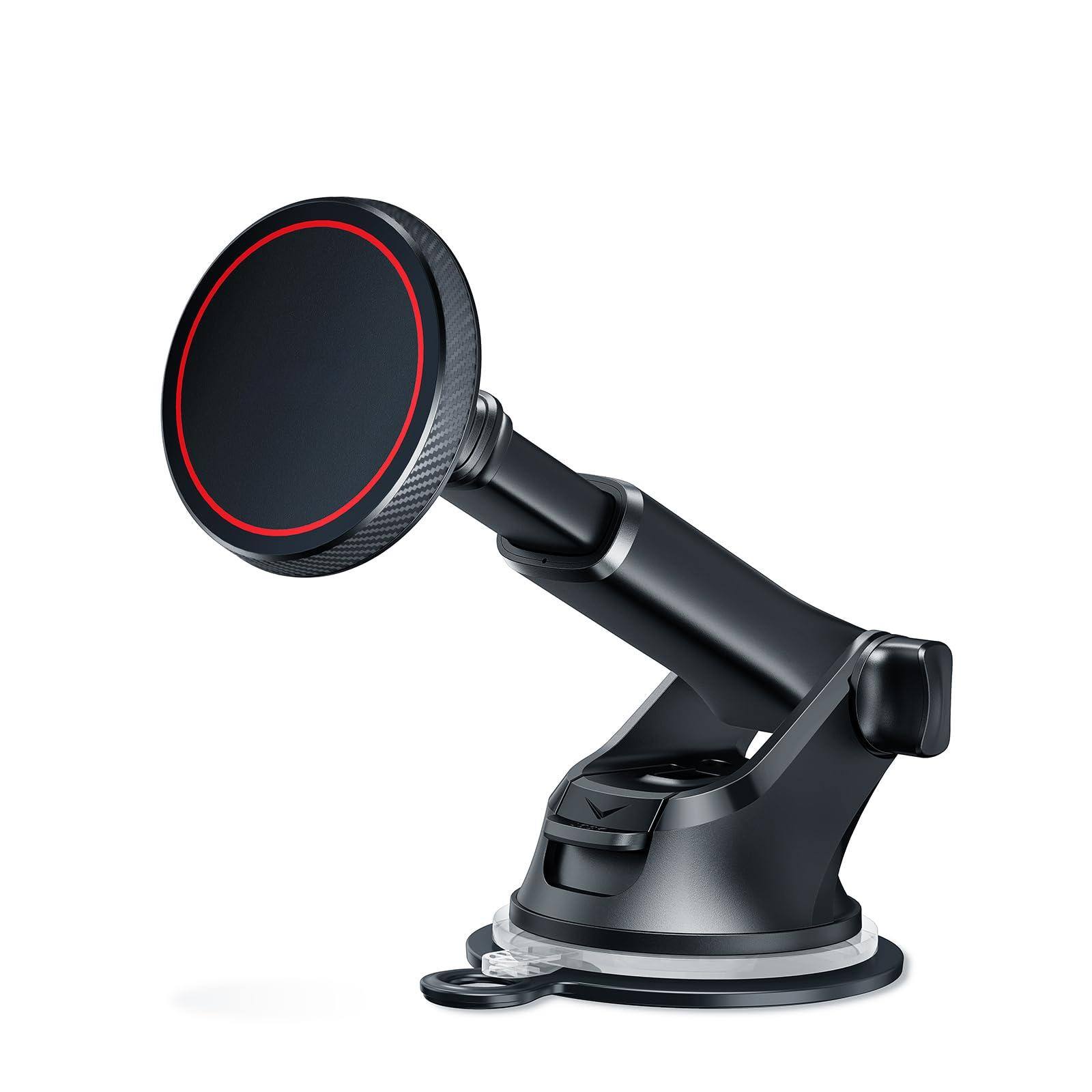 Front. METALTON - Magnetic Car Phone Mount Designed Only For Magsafe Series - Red-Magsafe.