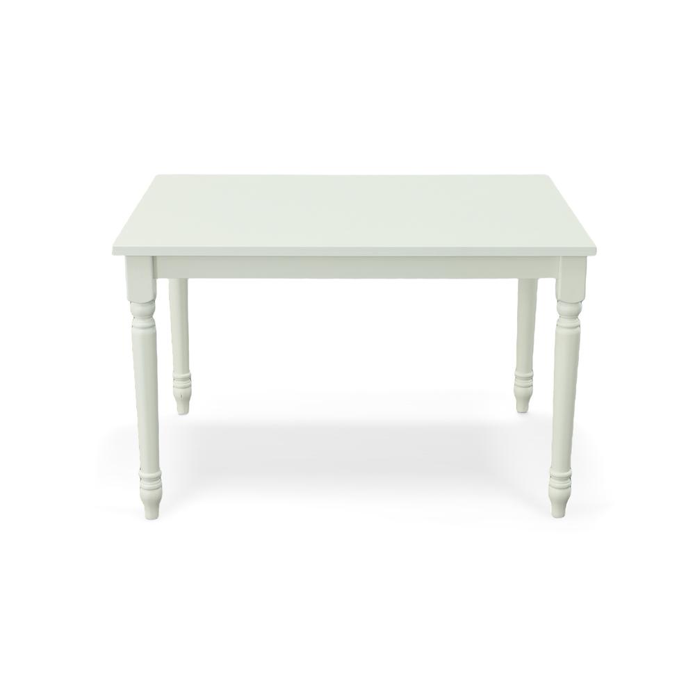Alt View 1. Carolina Chair & Table - Draven Farmhouse Dining Table - Pure White - White.