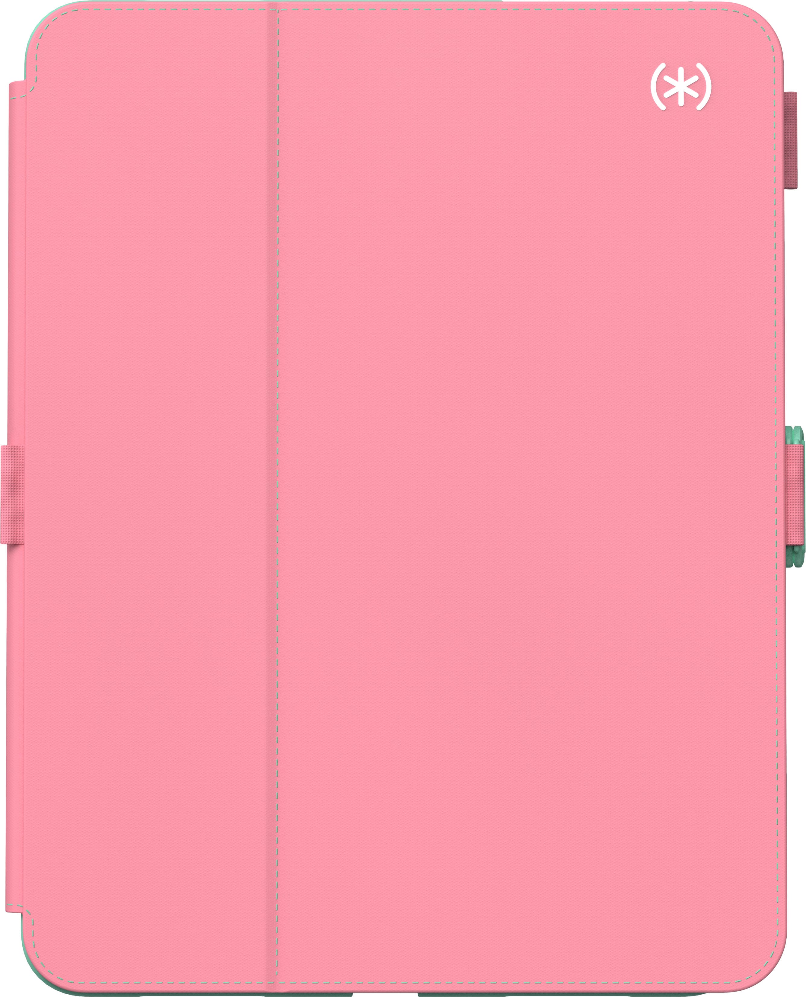 Front. Speck - Balance Folio Case for Apple iPad 11"(A16 chip 2025) and iPad 10.9" (10th Generation) - Pink/Deep Malachite.