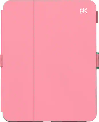 Front. Speck - Balance Folio Case for Apple iPad 11"(A16 chip 2025) and iPad 10.9" (10th Generation) - Pink/Deep Malachite.