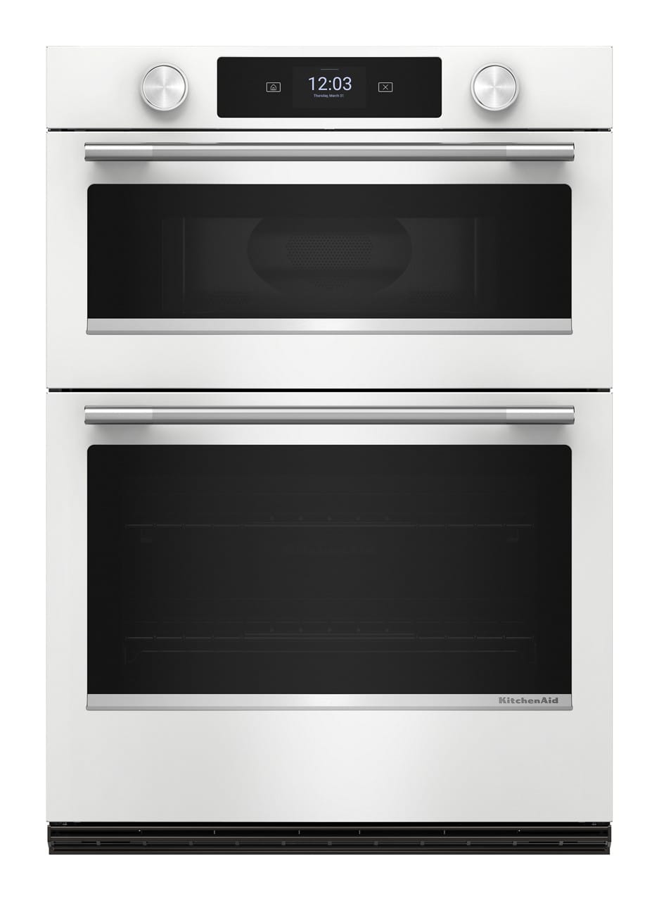 KitchenAid - 30-inch Smart Electric Combo Wall Oven with Assisted Cooking Modes - White