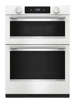 KitchenAid - 30-inch Smart Electric Combo Wall Oven with Assisted Cooking Modes - White