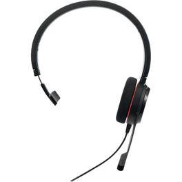 Jabra - Evolve 20 UC Mono - Mono - USB, Mini-phone (3.5mm) - Wired - Over-the-head - Monaural - Supra-aural - Noise - Black