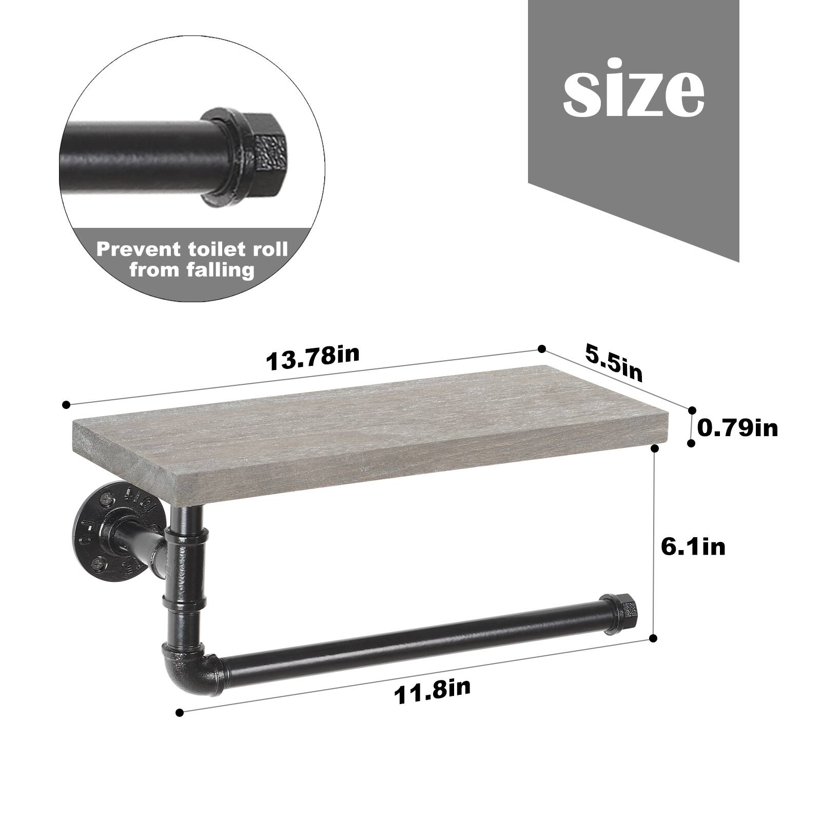 size  
Prevent toilet roll from falling  
13.78in  
5.5in  
0.79in  
6.1in  
11.8in