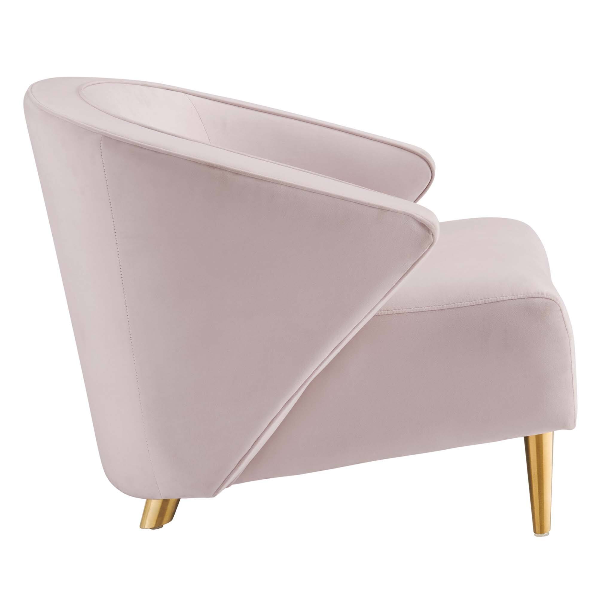 Alt View 1. Modway - Odyssey Performance Velvet Armchair by Modway - Pink.