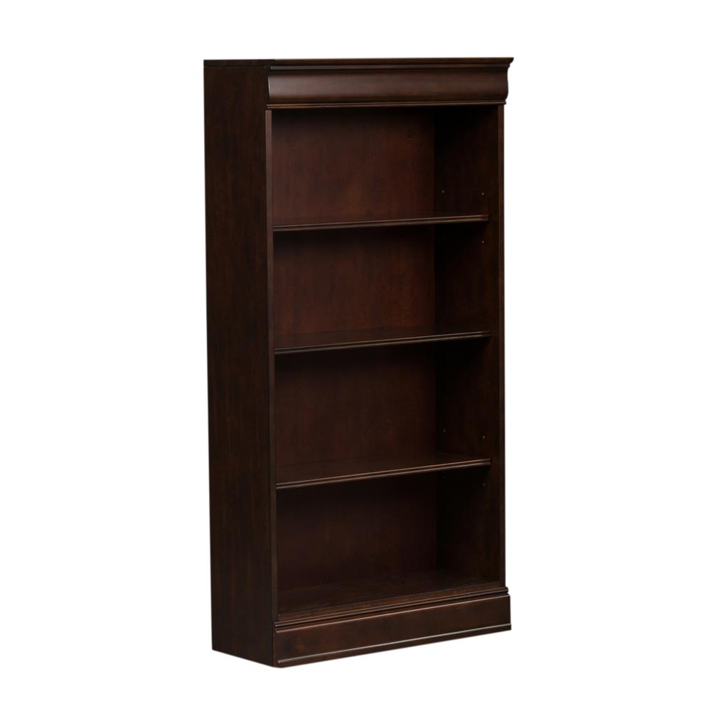 Left. Liberty Furniture Industries - Brayton Manor Jr Executive 60 Inch Bookcase (RTA) in Cognac - Brown.