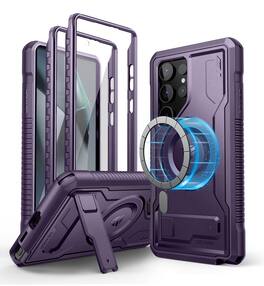 Dexnor - Magnetic Case for Samsung Galaxy S24 Ultra Compatible with Magsafe Bumper Rugged Shockproof Full-Body Protective Cover - Phantom Purple