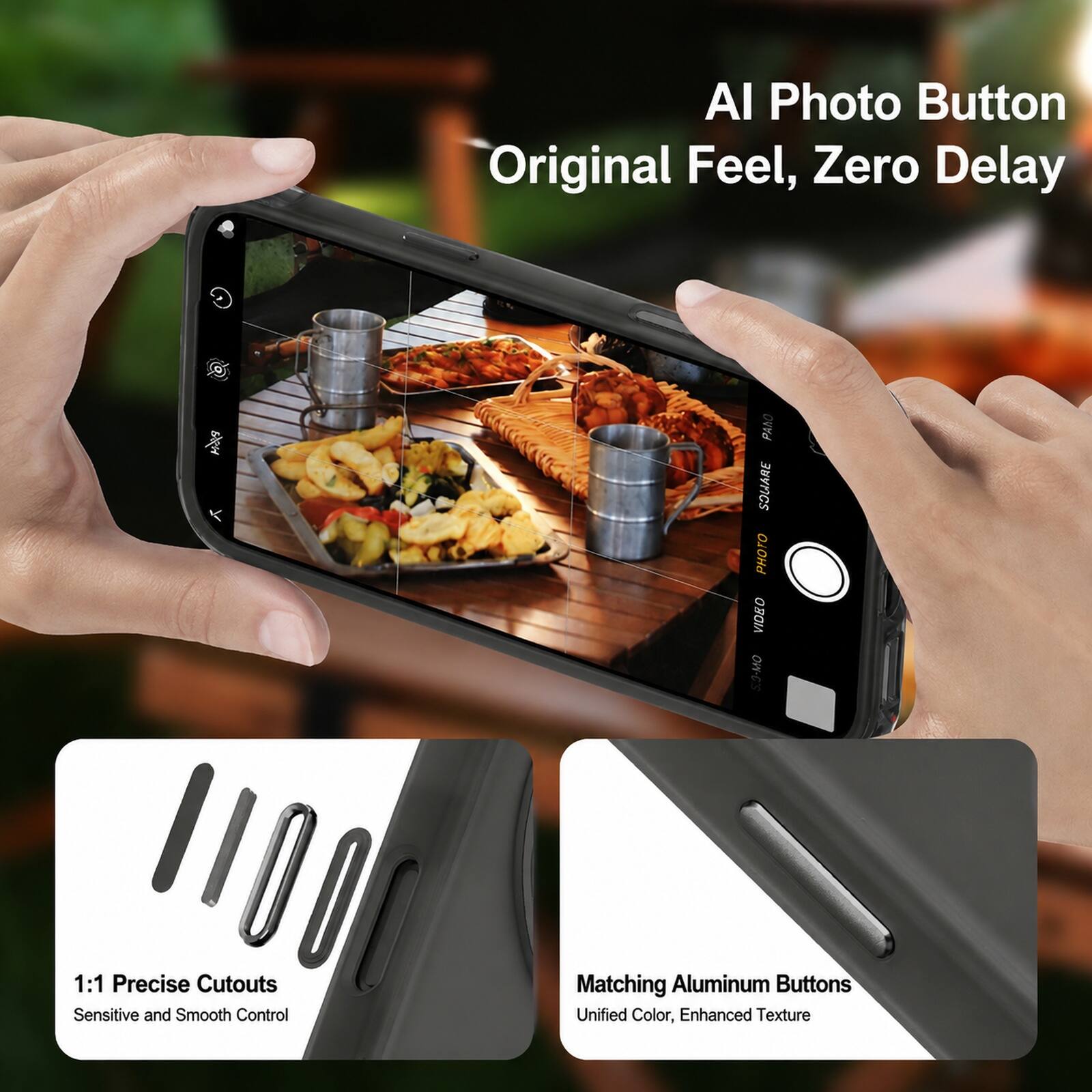 AI Photo Button Original Feel, Zero Delay

PANO SOARE PHOTO VIDEO S.O-MO

1:1 Precise Cutouts Sensitive and Smooth Control

Matching Aluminum Buttons Unified Color, Enhanced Texture