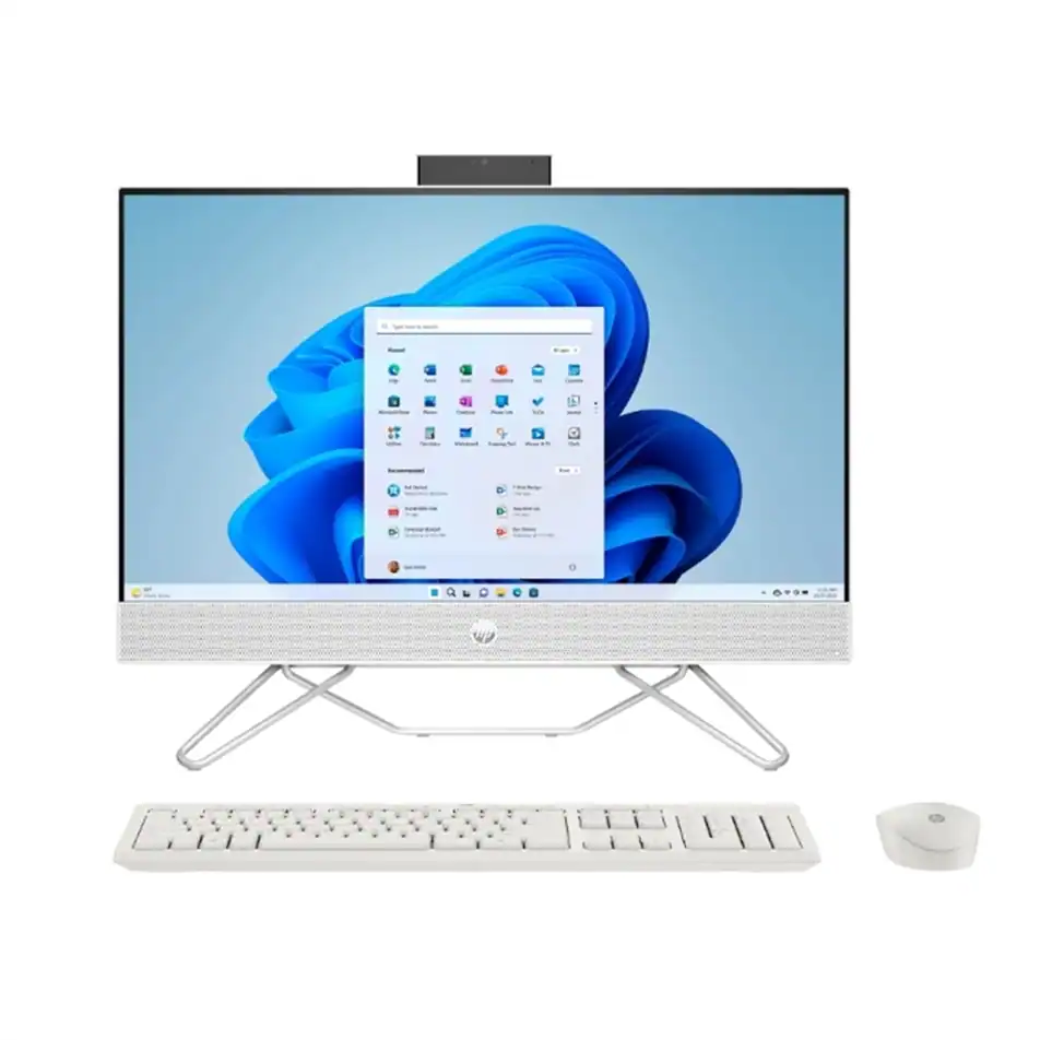 Front. HP - 24-cb1023w 23.8" FHD Touch All-in-One PC Intel i3-1215U 8GB 256GB W11H - White.