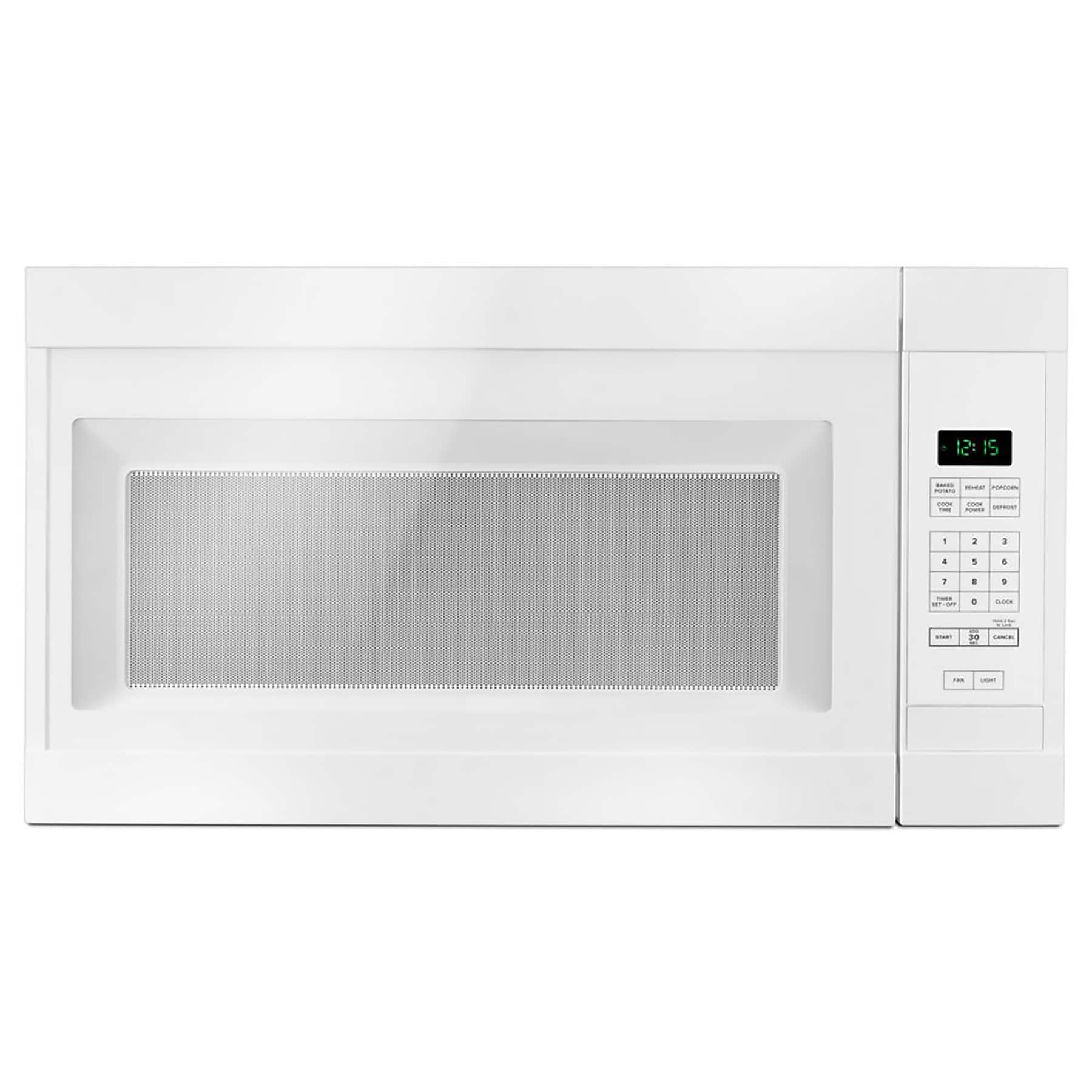 Front. Amana - 1.6 Cu. Ft. Over-the-Range Microwave - White.