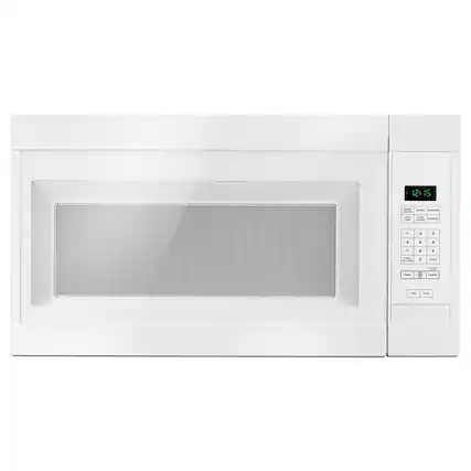 Front. Amana - 1.6 Cu. Ft. Over-the-Range Microwave - White.