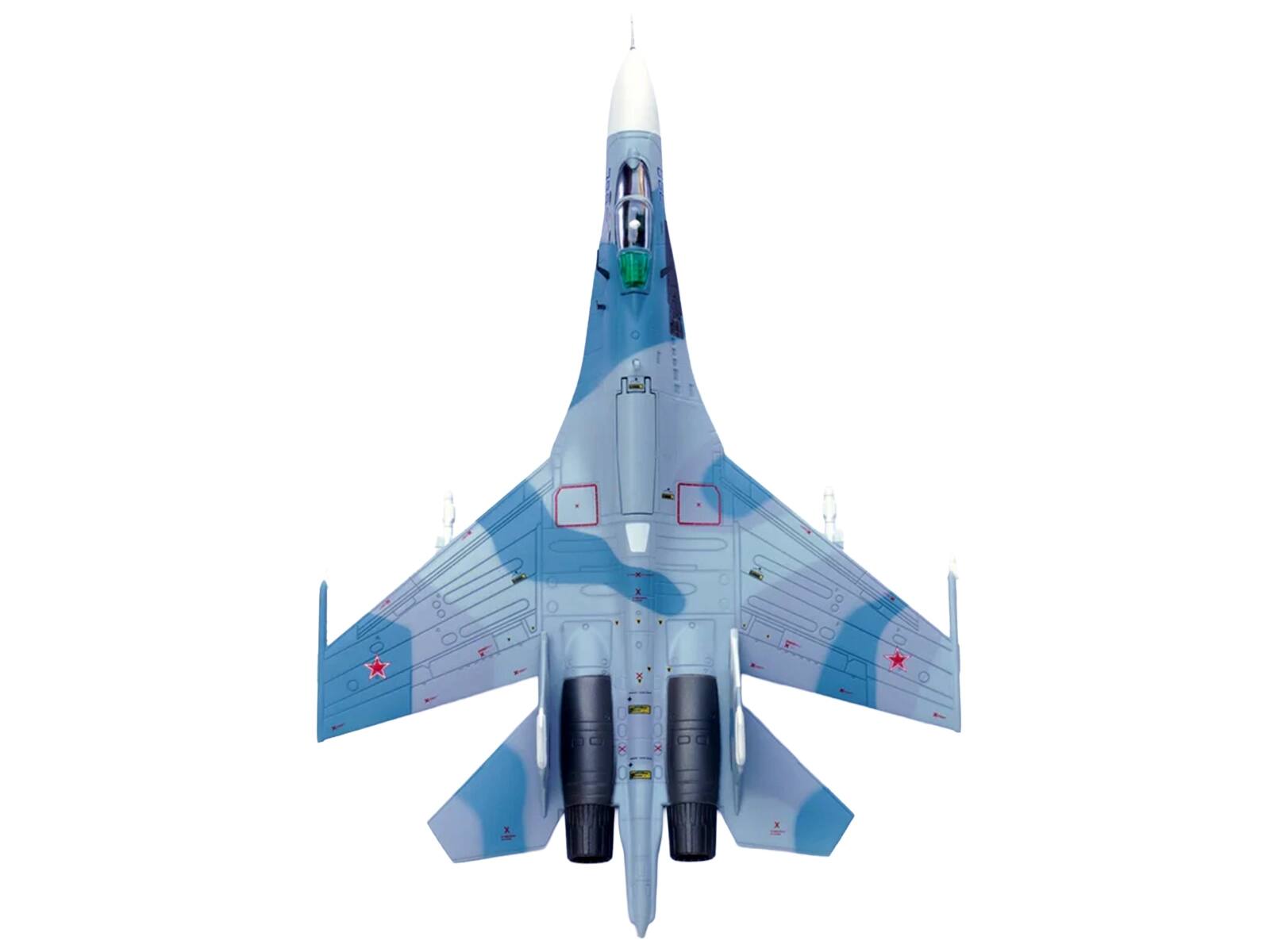 Alt View 3. Legion - Sukhoi Su-27 Flanker-B Aircraft "Blue 388, Paris Air Show" (1989) Soviet Air Force 1/100 Diecast Model by Legion.