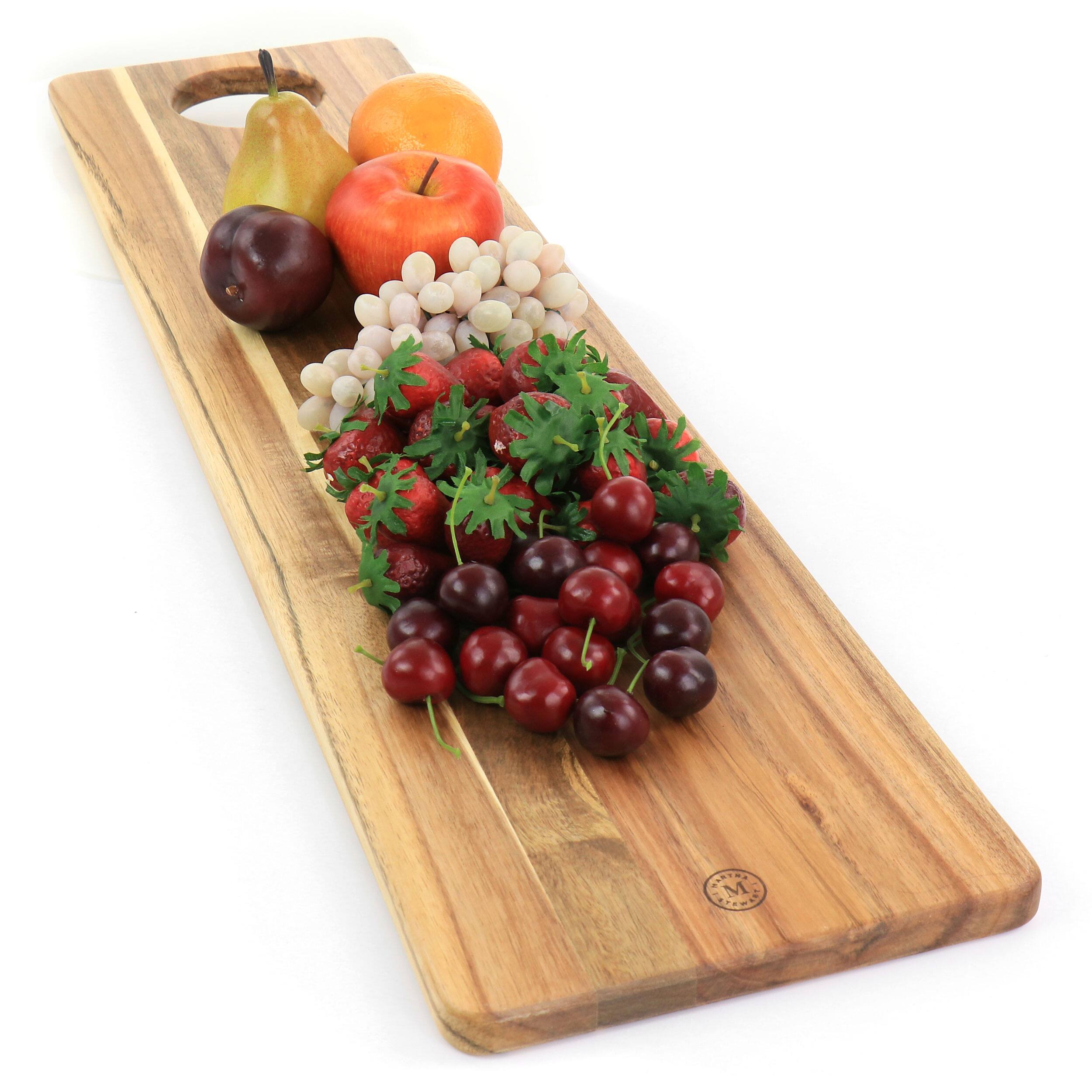 Alt View 4. Martha Stewart - Martha Stewart Acacia Wood Serving Board - Brown.