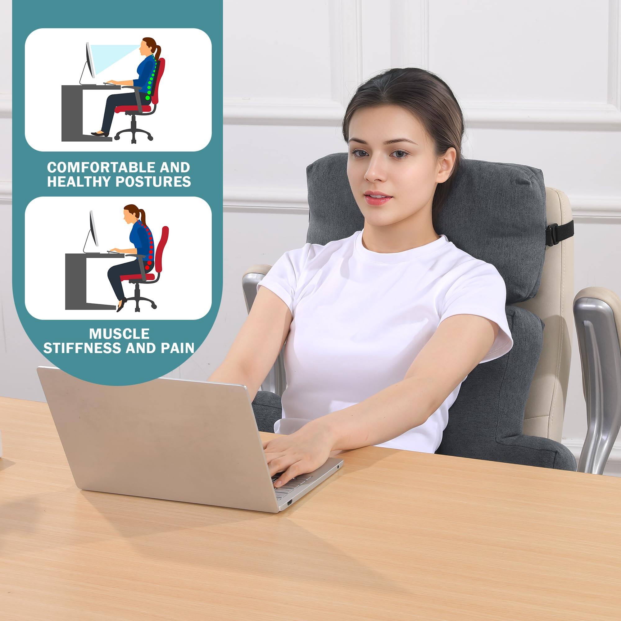 COMFORTABLE AND HEALTHY POSTURES

MUSCLE STIFFNESS AND PAIN