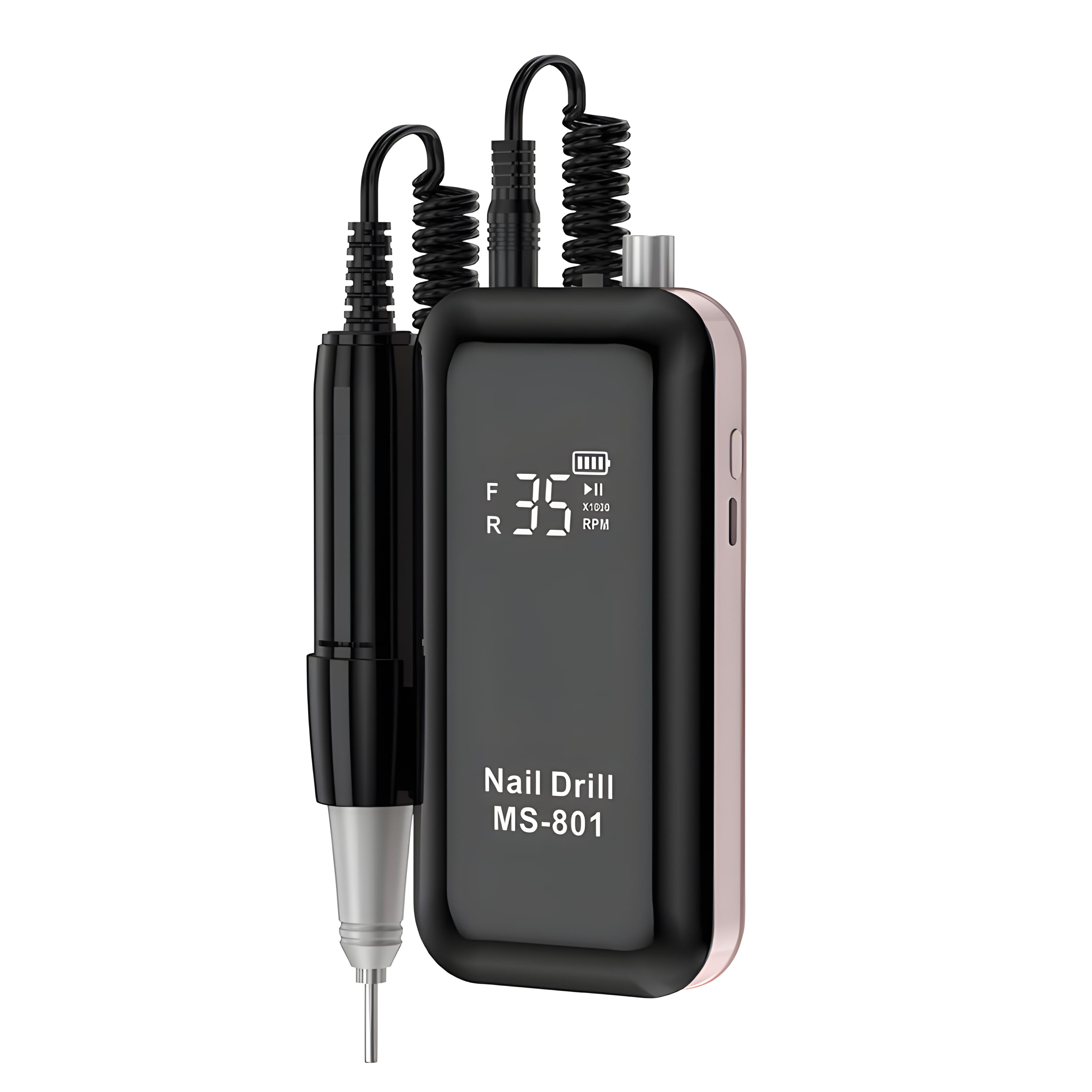 Cluzine - Rechargeable Nail Drill, 35000RPM, LCD Display, for Home & Salon Manicure