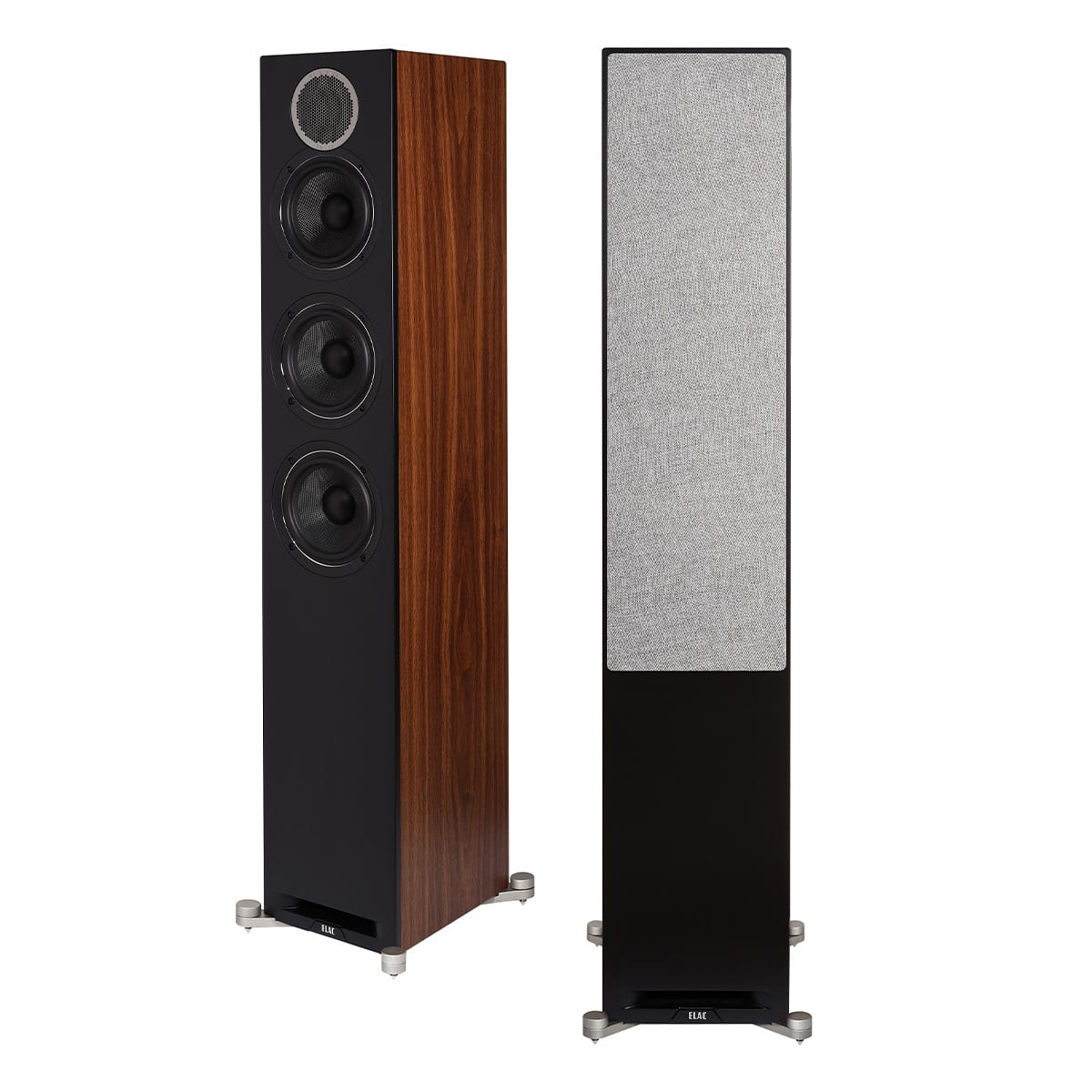ELAC - DFR52 Debut Reference 5.25 Inch Floorstanding Speaker - Pair - Walnut/Black