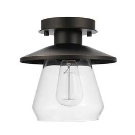 Globe Electric - Nate 8.14 in. H X 8 in. W X 8 in. L Oil Rubbed Bronze Ceiling Light