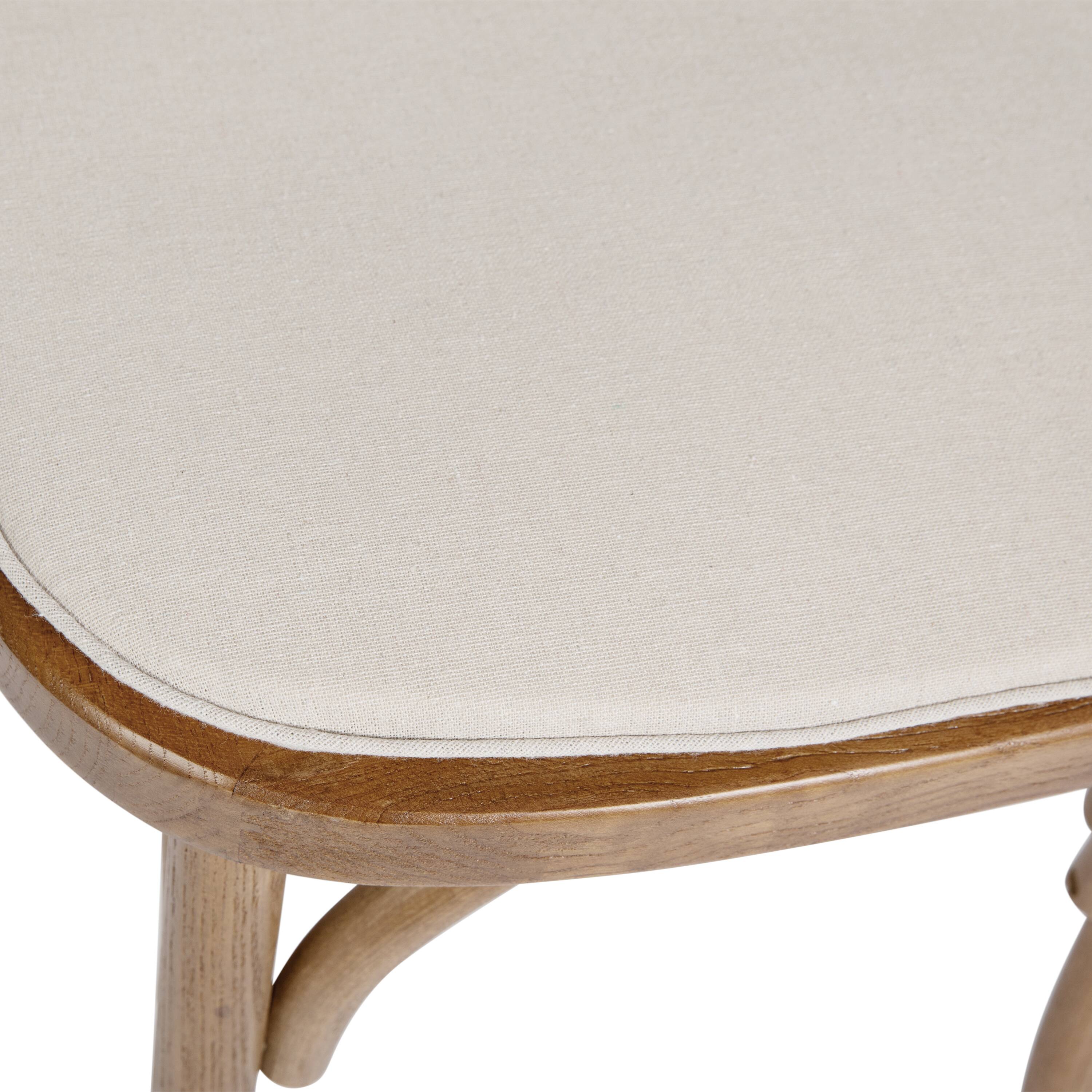 Alt View 9. Emma + Oliver - Stackable Wood Cross Back Dining Chair with Cushion - Pecan.