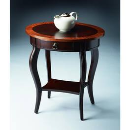 Butler Specialty - Jeanette Nouveau Oval Side Table - Dark Brown