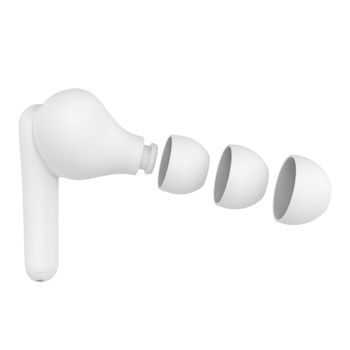 Left. Belkin - SoundForm Rhythm True Wireless Earbuds - White.