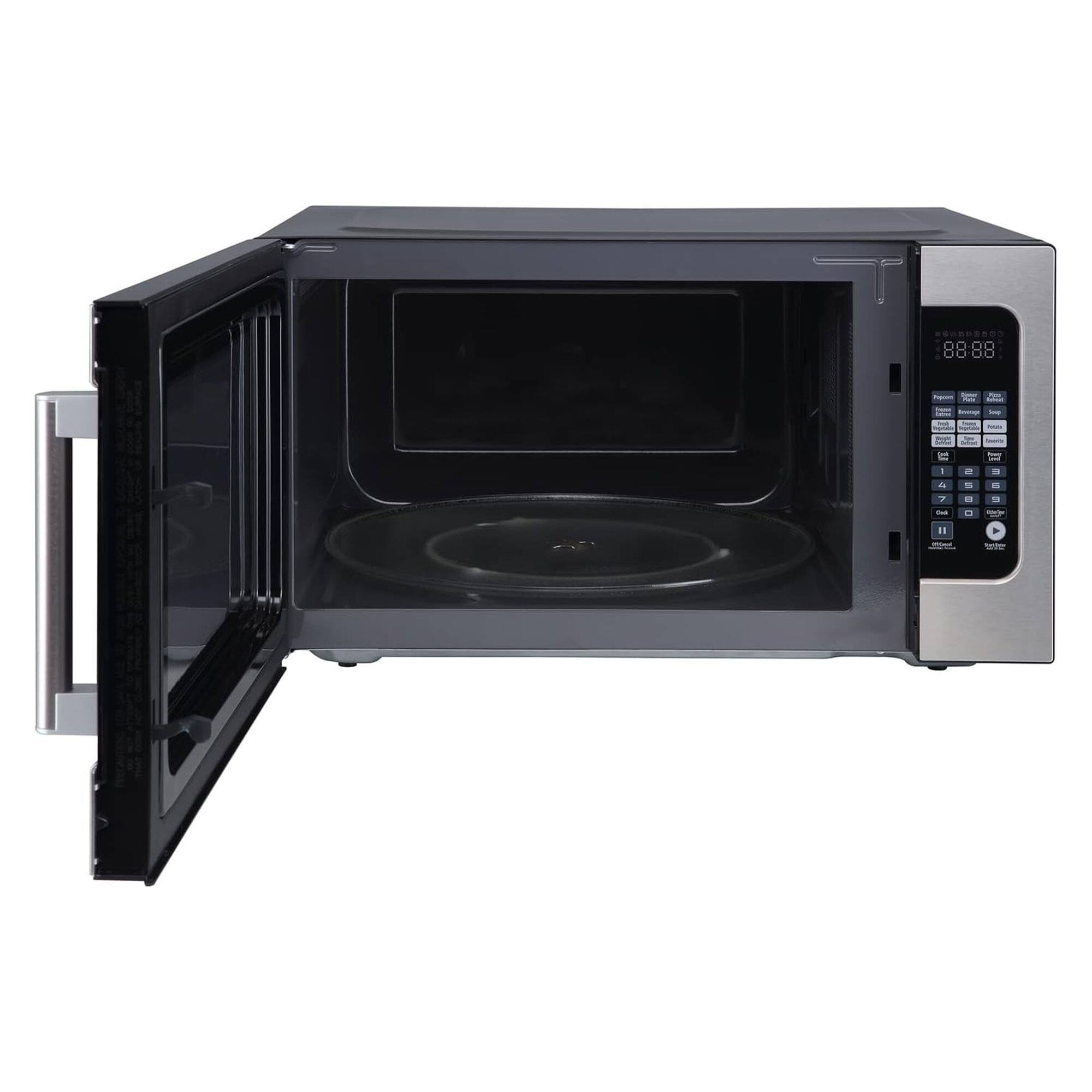 Alt View 4. Magic Chef - Magic Chef MC2211MS 2.2-Cu. Ft. 1,200-Watt Countertop Microwave with Sensor Cook - Silver.