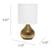 Left. Simple Designs - Drip Mini Table Lamp - Hammered Gold with White Shade.