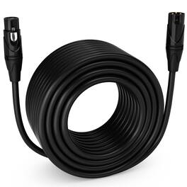 Lyxpro - 200 ft Balanced XLR Cable, Male to Female, 3 Pin Microphone Cable - Black