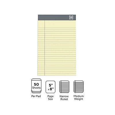 TOU RED  
50 Sheets  
5" x 8"  
Per Pad  
Page Size  
Narrow Medium Ruled Weight