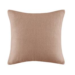 Gracie Mills - Lessie Solid Knit Square Pillow Cover - Brown