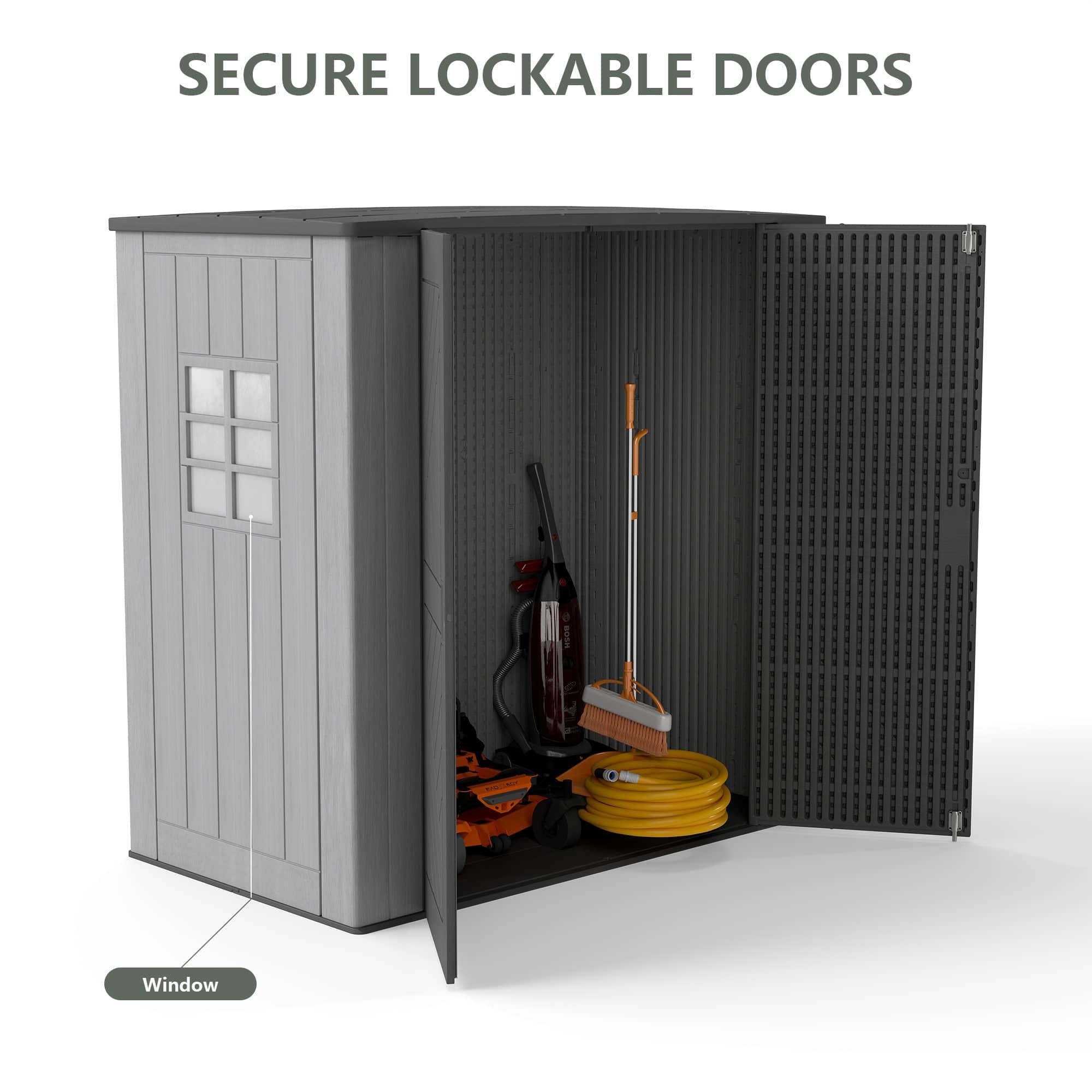 SECURE LOCKABLE DOORS

Window