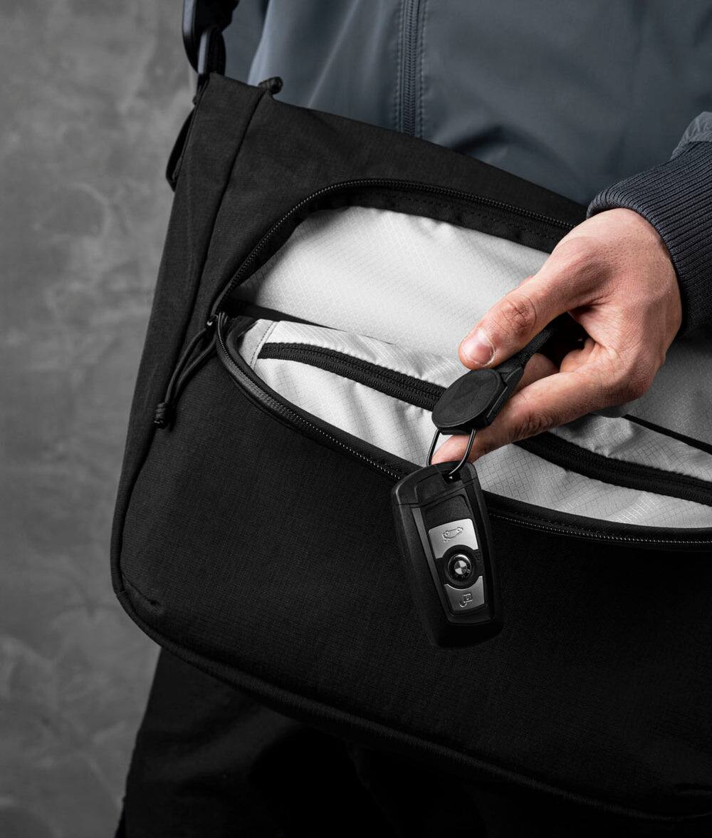 Alt View 1. ALPAKA - Bravo Tote V2 Laptop Tote for Work & Travel, Fits 14” MacBook Pro - Black Axoflux 400D.