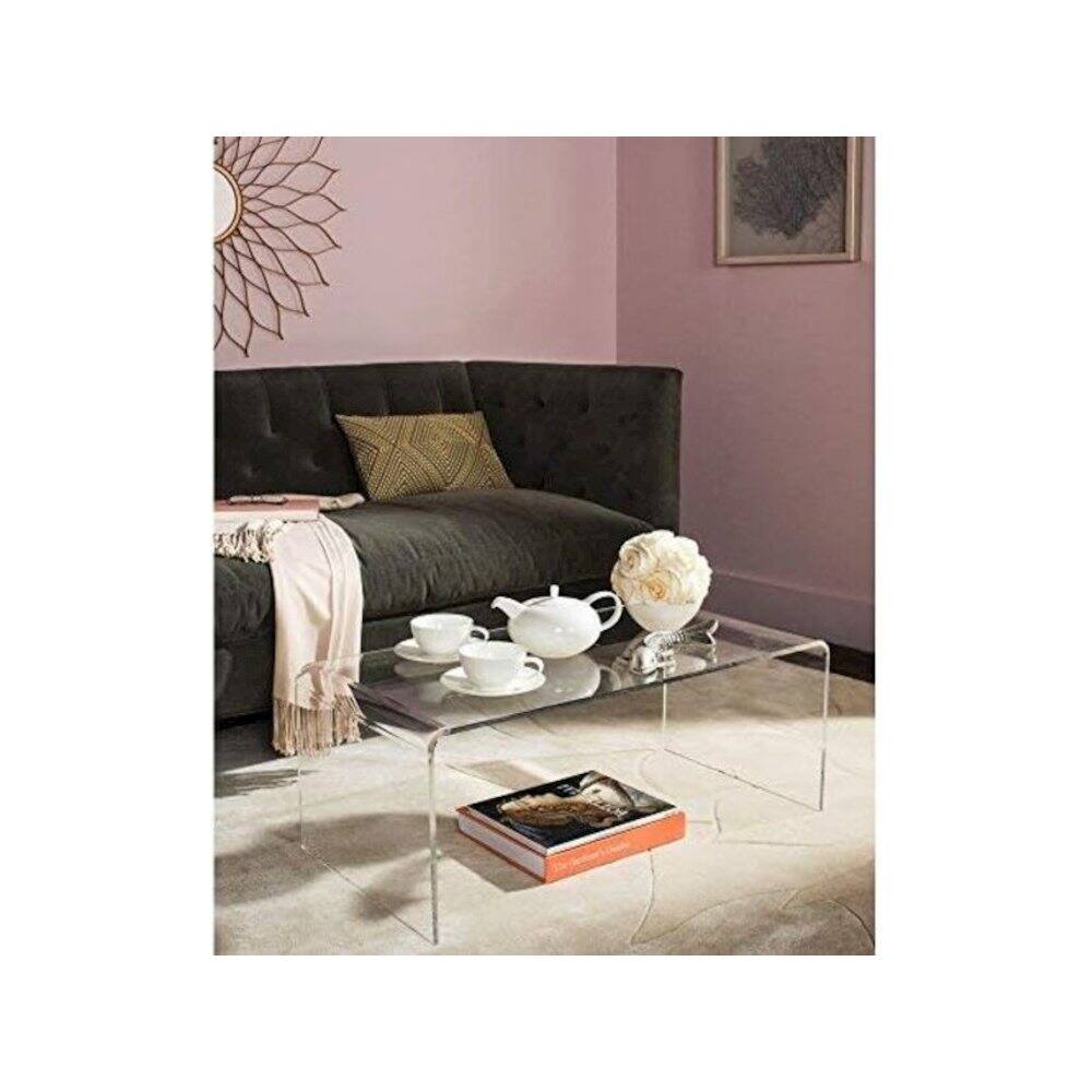 Left. Safavieh - Home Collection Atka Coffee Table, Clear - Clear.