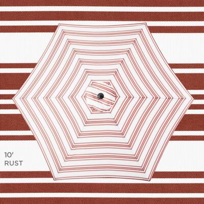 10 ft striped patio umbrella 10ft Round Taupe and White Introducing the 10ft Umbrella Garvee 10 ft. Striped Patio