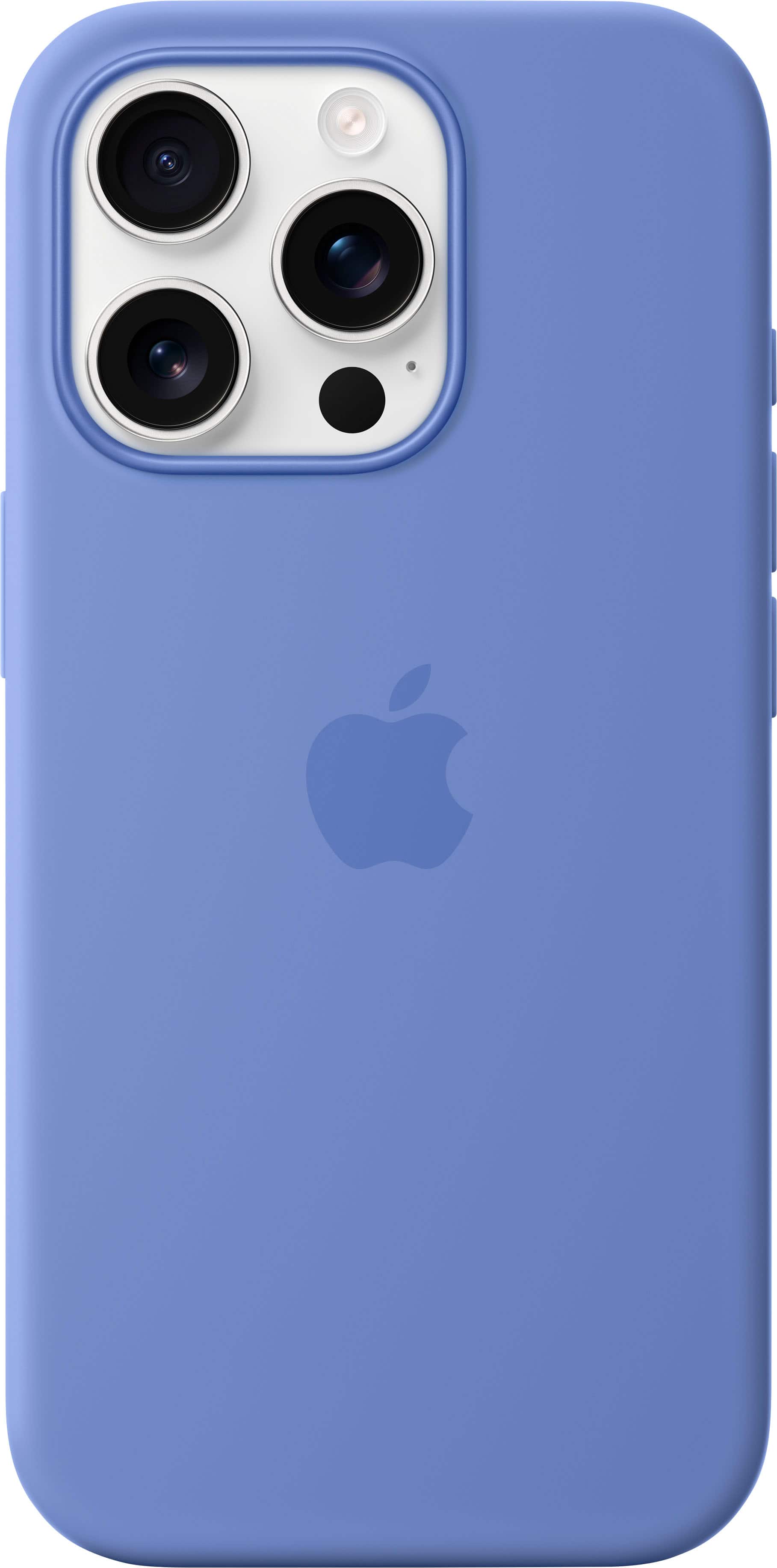 Front. Apple - iPhone 16 Pro Silicone Case with MagSafe - Periwinkle.