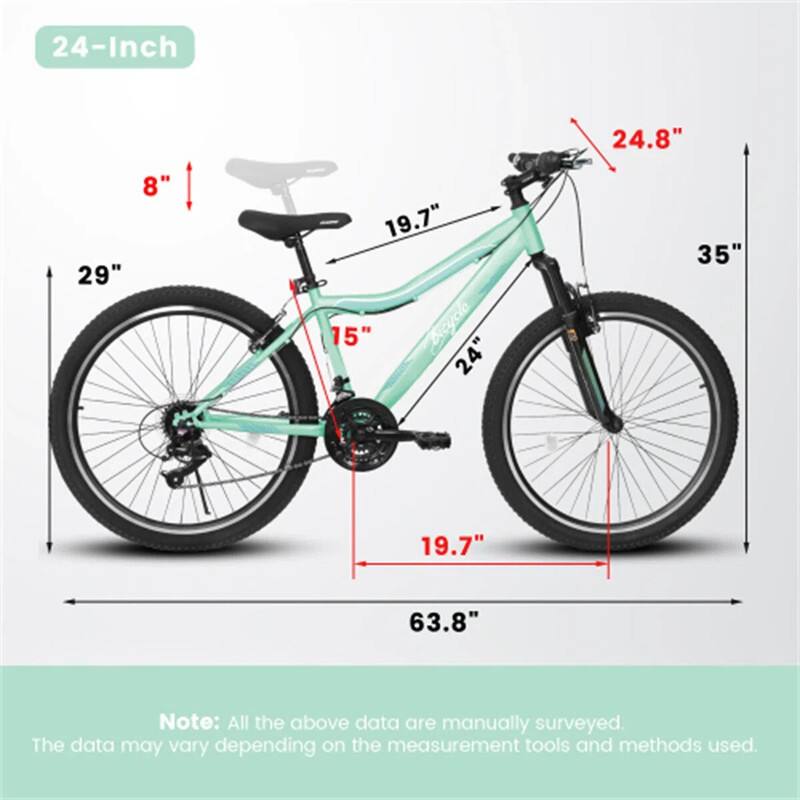 24-Inch  
24.8"  
29"  
8"  
19.7"  
15"  
24"  
35"  
19.7"  
63.8"  

Note: All the above data are manually surveyed. The data may vary depending on the measurement tools and methods used.