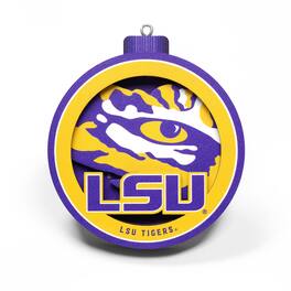 YouTheFan - LSU Tigers 3D Logo Series Ornament - Multicolor