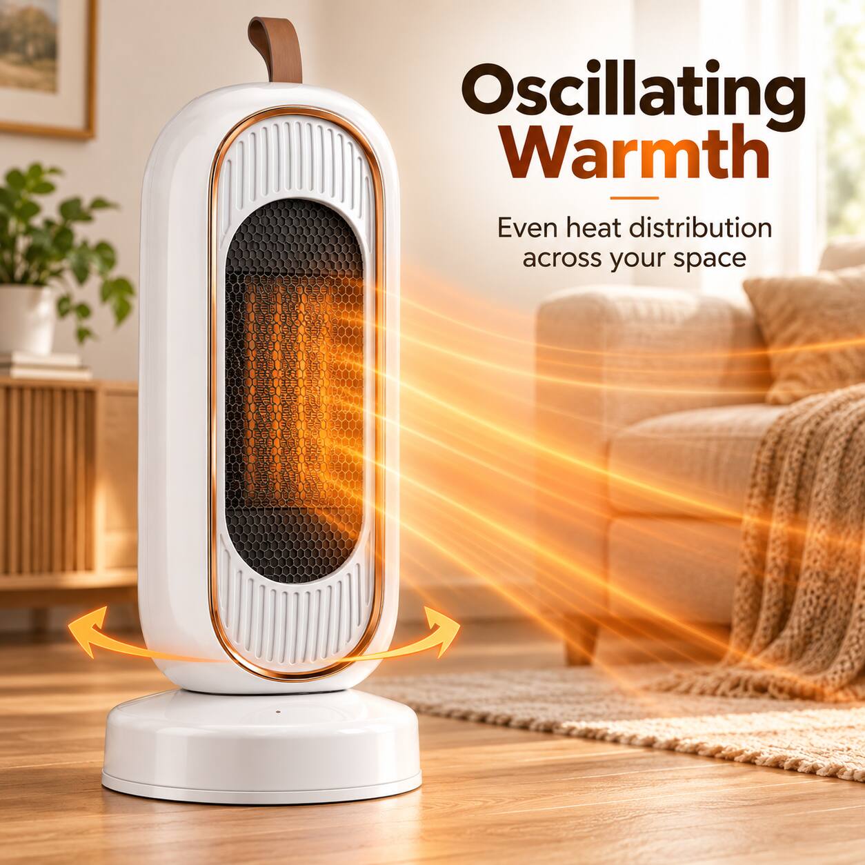 Oscillating Warmth  
Even heat distribution across your space