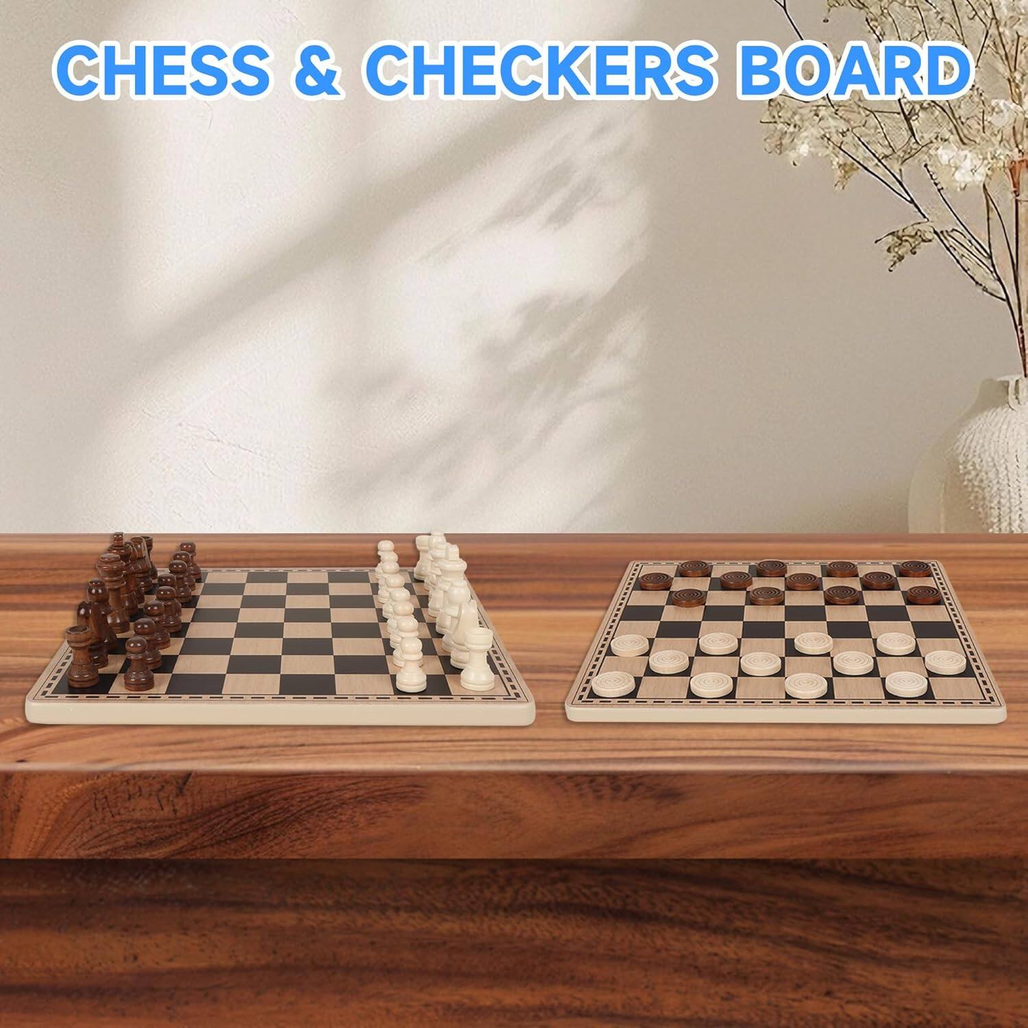 CHESS & CHECKERS BOARD