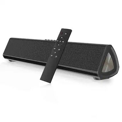 Front. TECH SAFARI - Portable Sound Bar For Tv pc 105db 5 0 Wireless Wired Soundbar With 2200 Mah 3d Surround Home Theater Bui - Default.