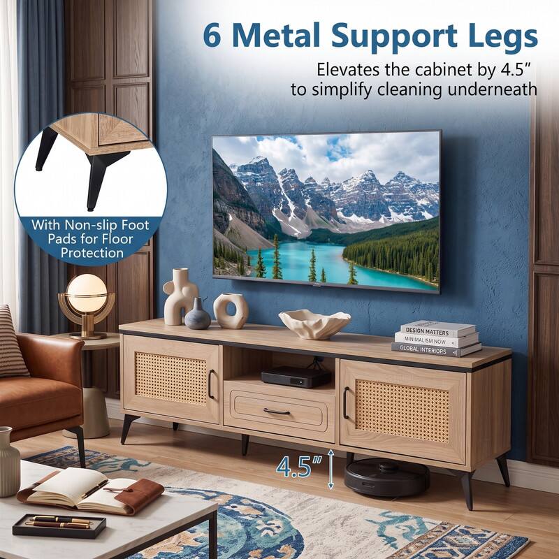 6 Metal Support Legs Elevates the cabinet by 4.5" to simplify cleaning underneath  
With Non-slip Foot Pads for Floor Protection  
DESIGN MATTERS MINIMALISM NOW GLOBAL INTERIORS  
4.5"