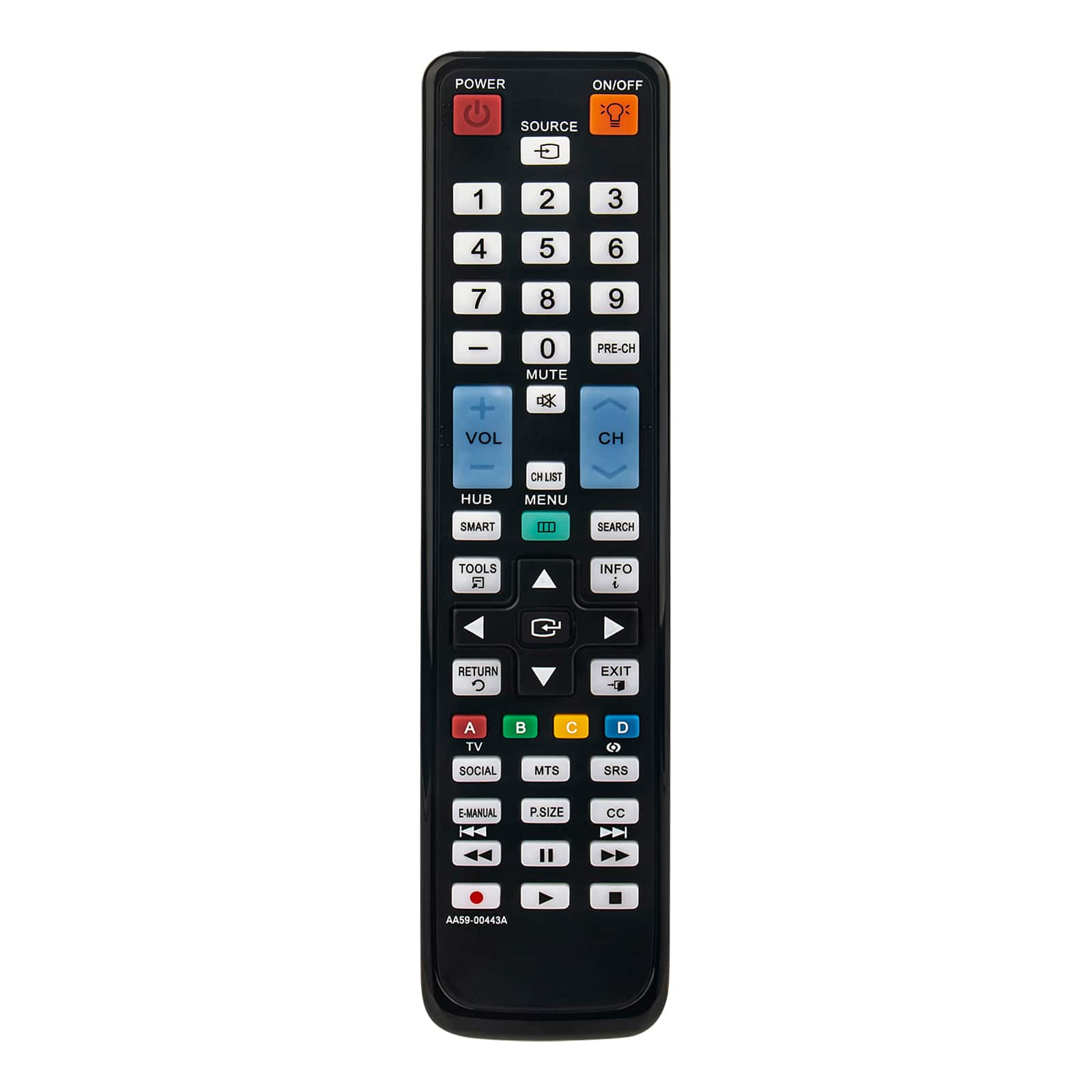 VINABTY - New AA59-00443A Replaced Remote Control Fits for Samsung TV UN32D5550RF UN40D6300SF UN55D6300SFXZA UN32D6300 - Black