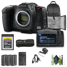 Bundle - Blackmagic Design - Cinema Camera 6K (Leica L) - Black