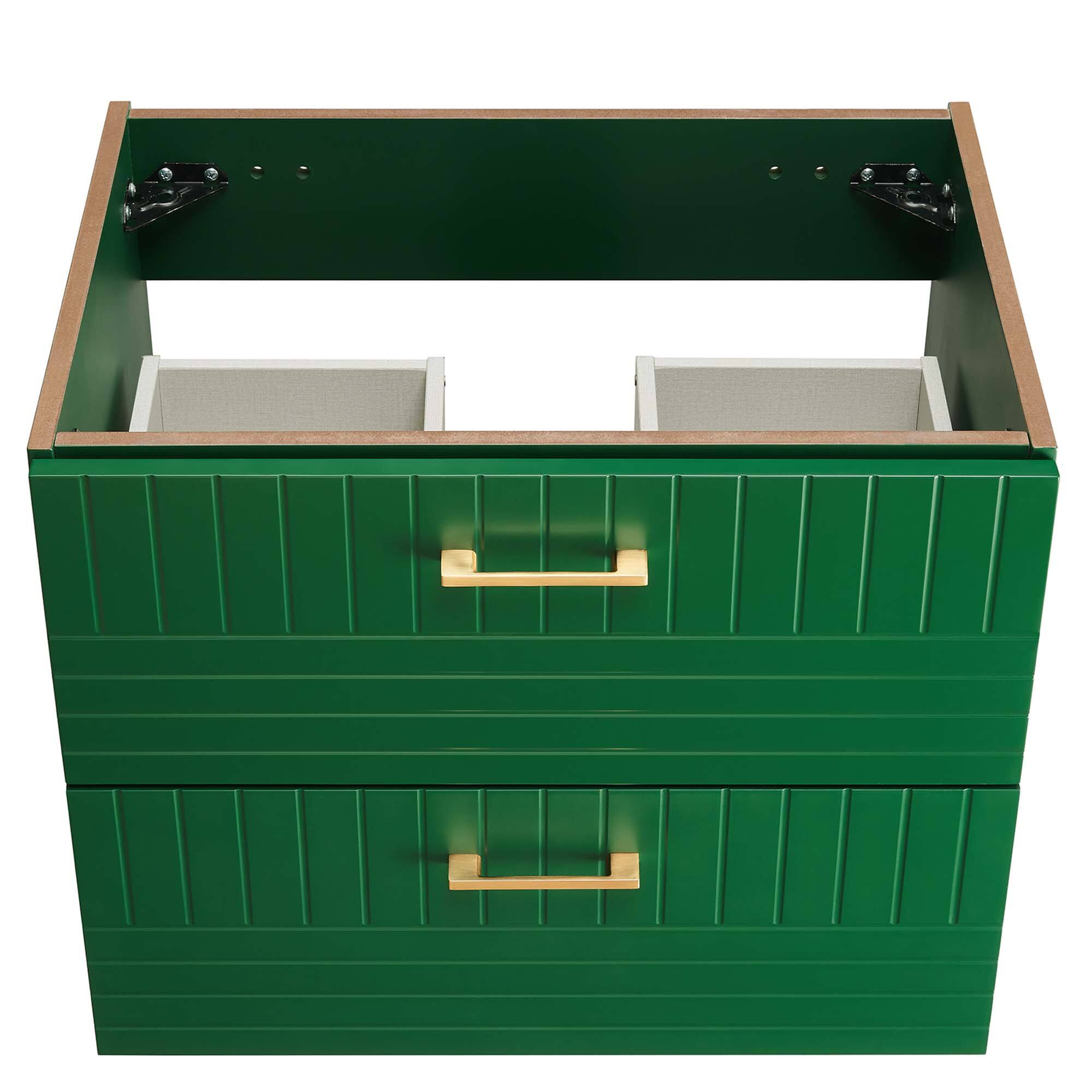 Alt View 4. Modway - Daybreak Wall-Mount Bathroom Cabinet Basin Not Included - Green.