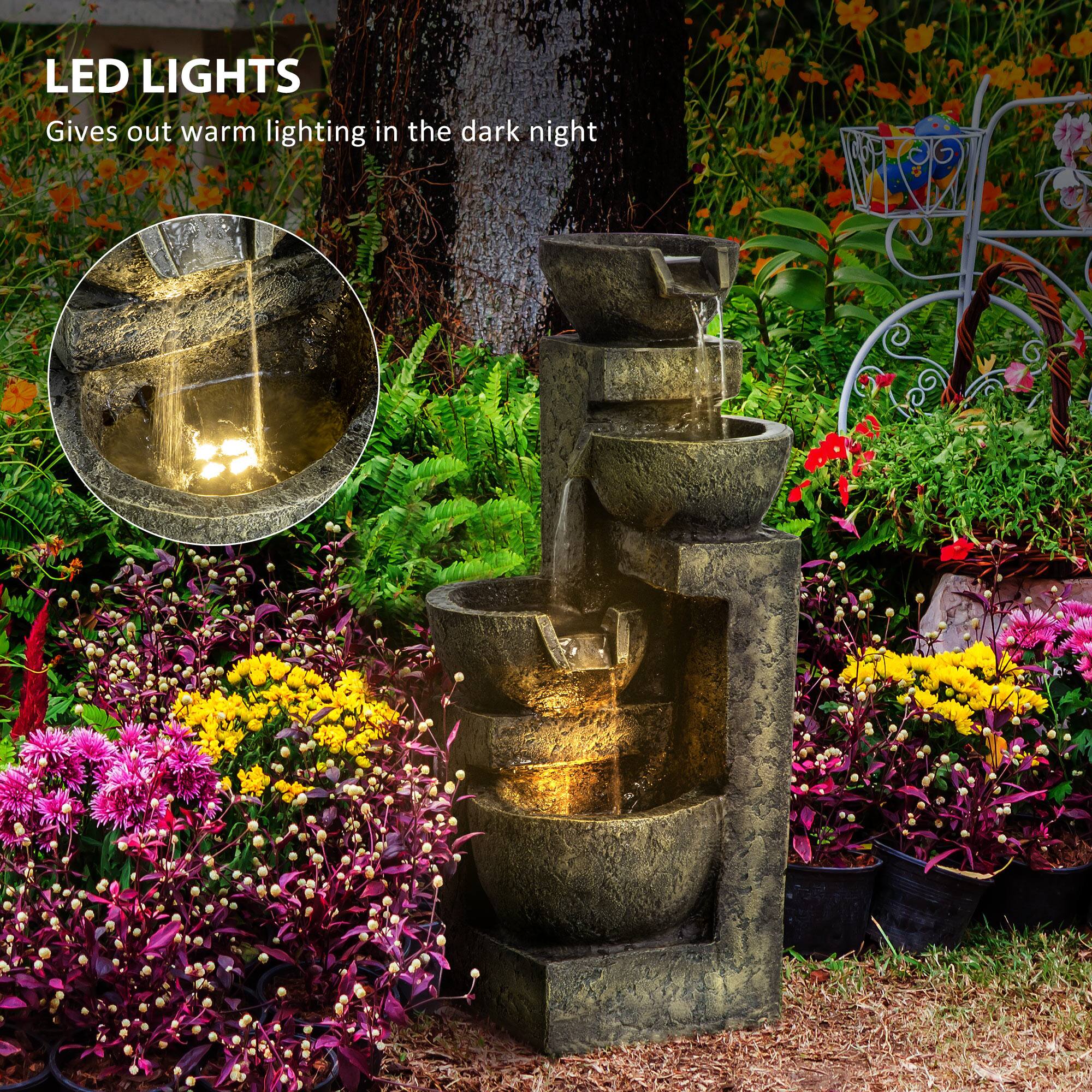 LED LIGHTS  
Gives out warm lighting in the dark night