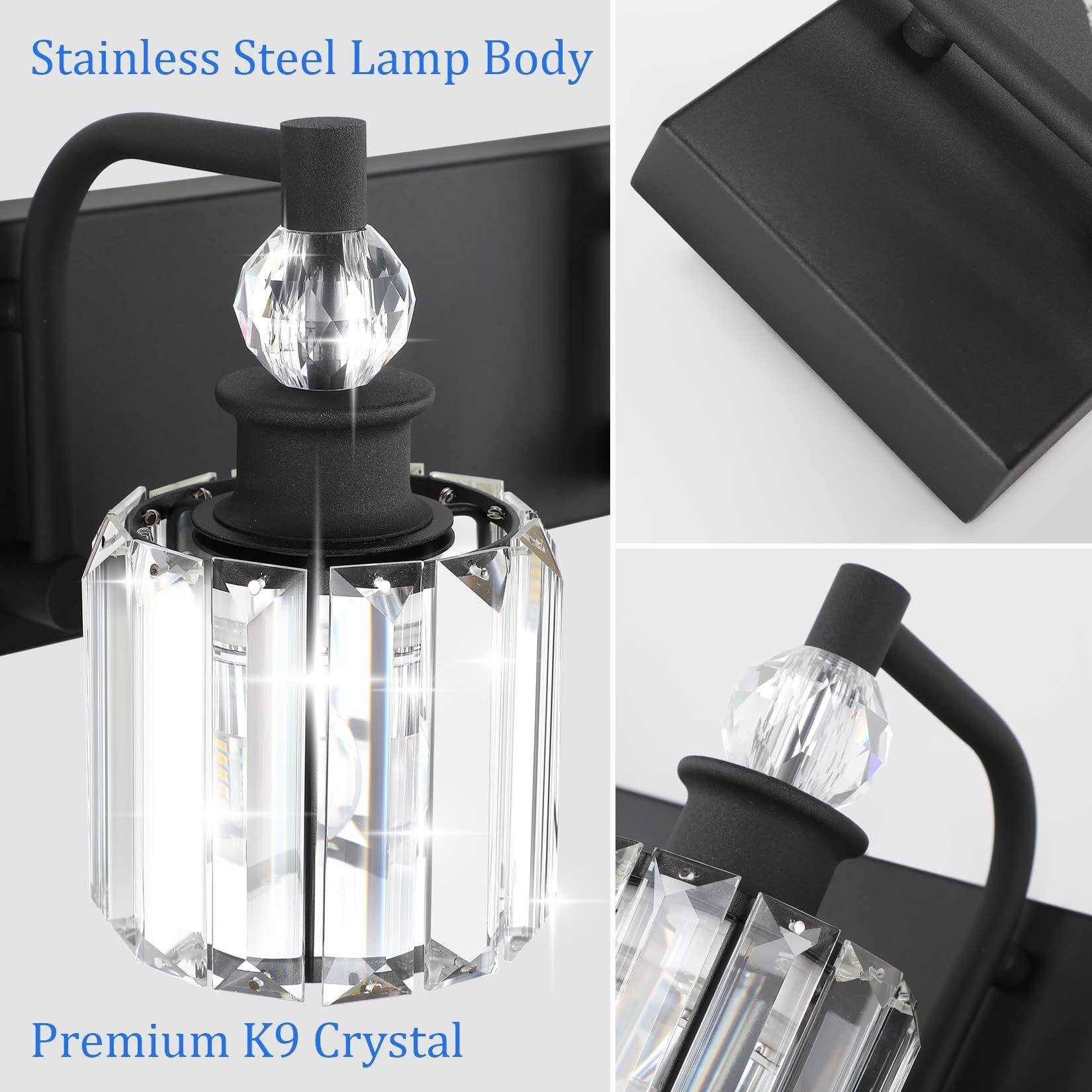Stainless Steel Lamp Body  
Premium K9 Crystal
